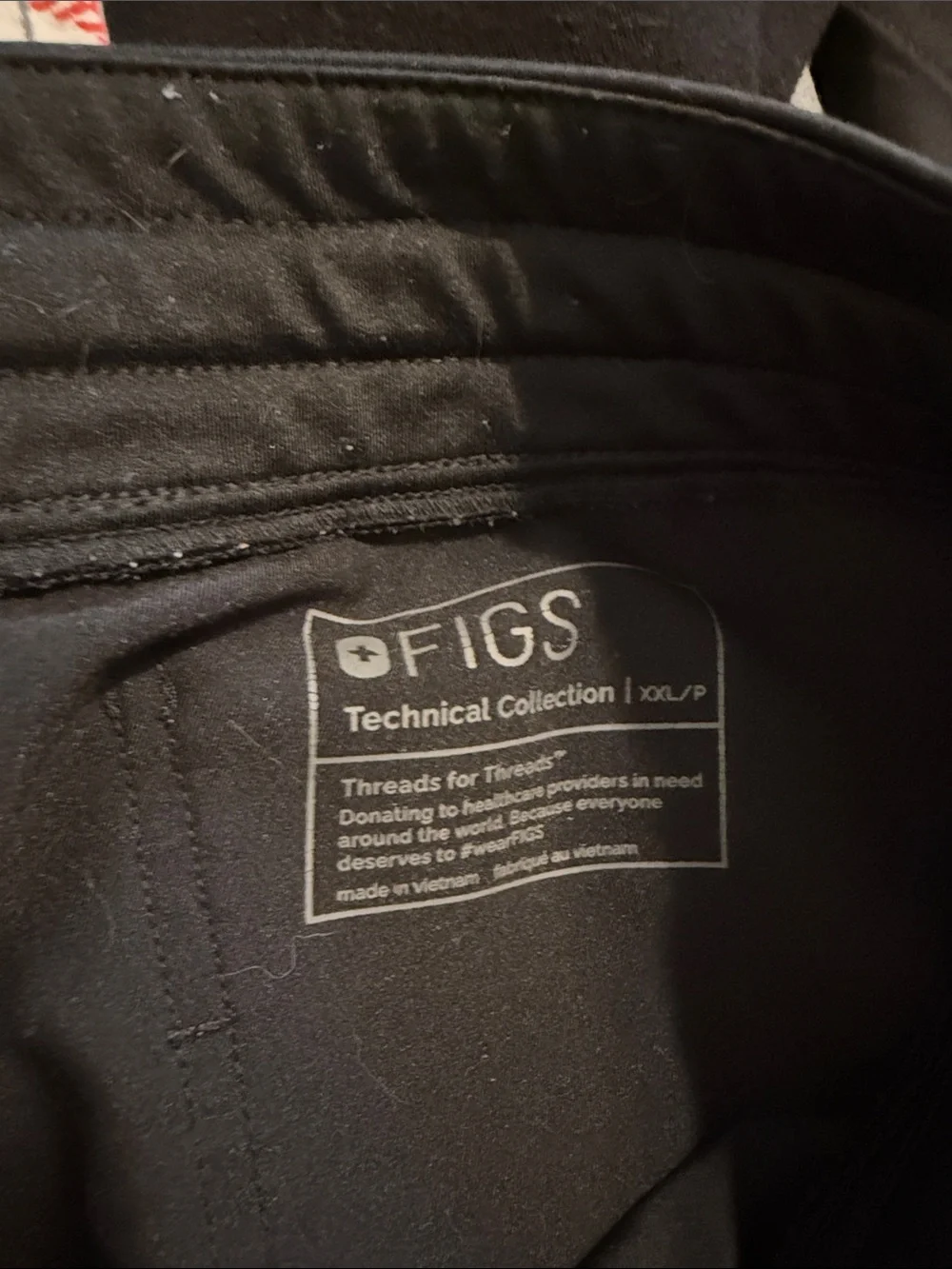 Figs Black Men's Joggers with Pink and Orange Drawstring
